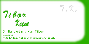 tibor kun business card